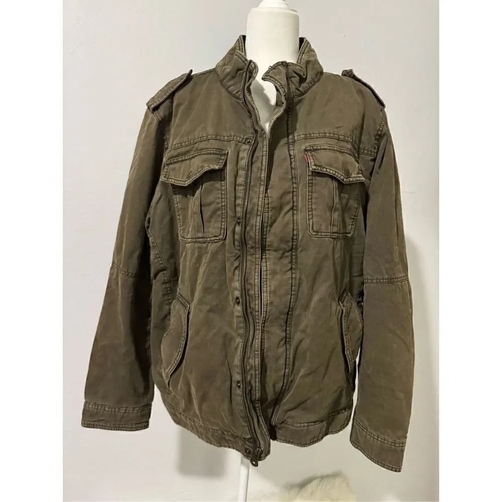 Levi’s Green washed military jacket XL